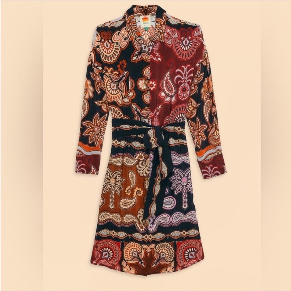 Farm Rio Printed Mini Shirt Dress - Picture 8 of 16